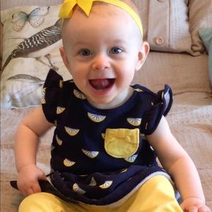Gymboree Lemon Dress with leggings